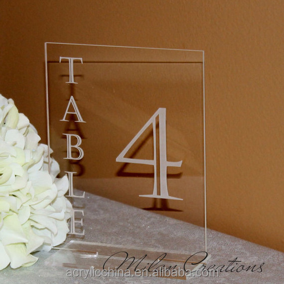 Acrylic table numbers,clear acrylic lucite seat number table number stands