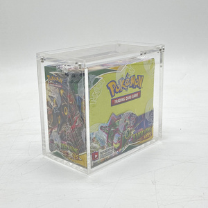 Transparent Pokemon evolutions booster box/Acrylic pokemon deck box wholesale