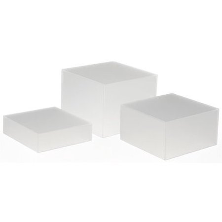 acrylic risers  display cubes white lucite display cube riser food display riser