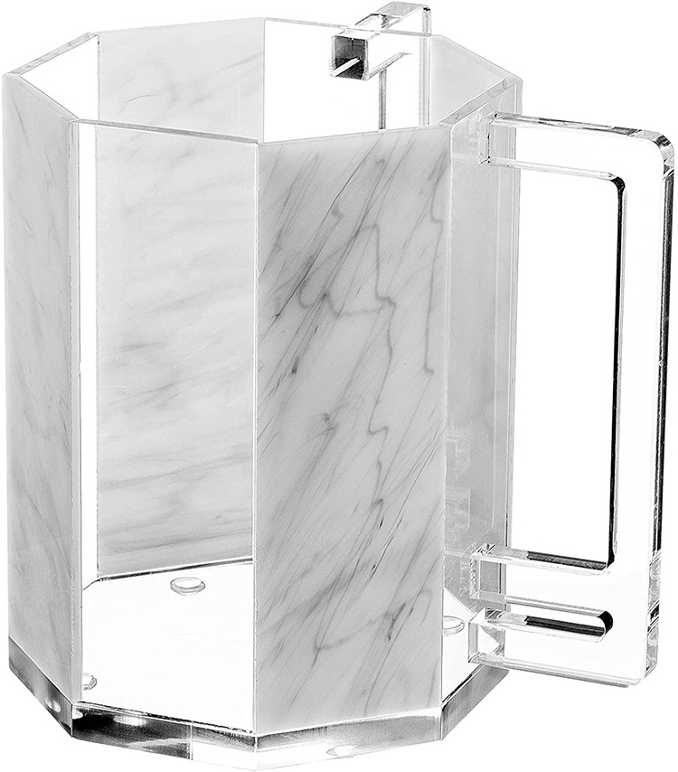 Acrylic Jewish Hand Washing Cup White Marble Acrylic Washing Cup For Jewish Washing Ritual