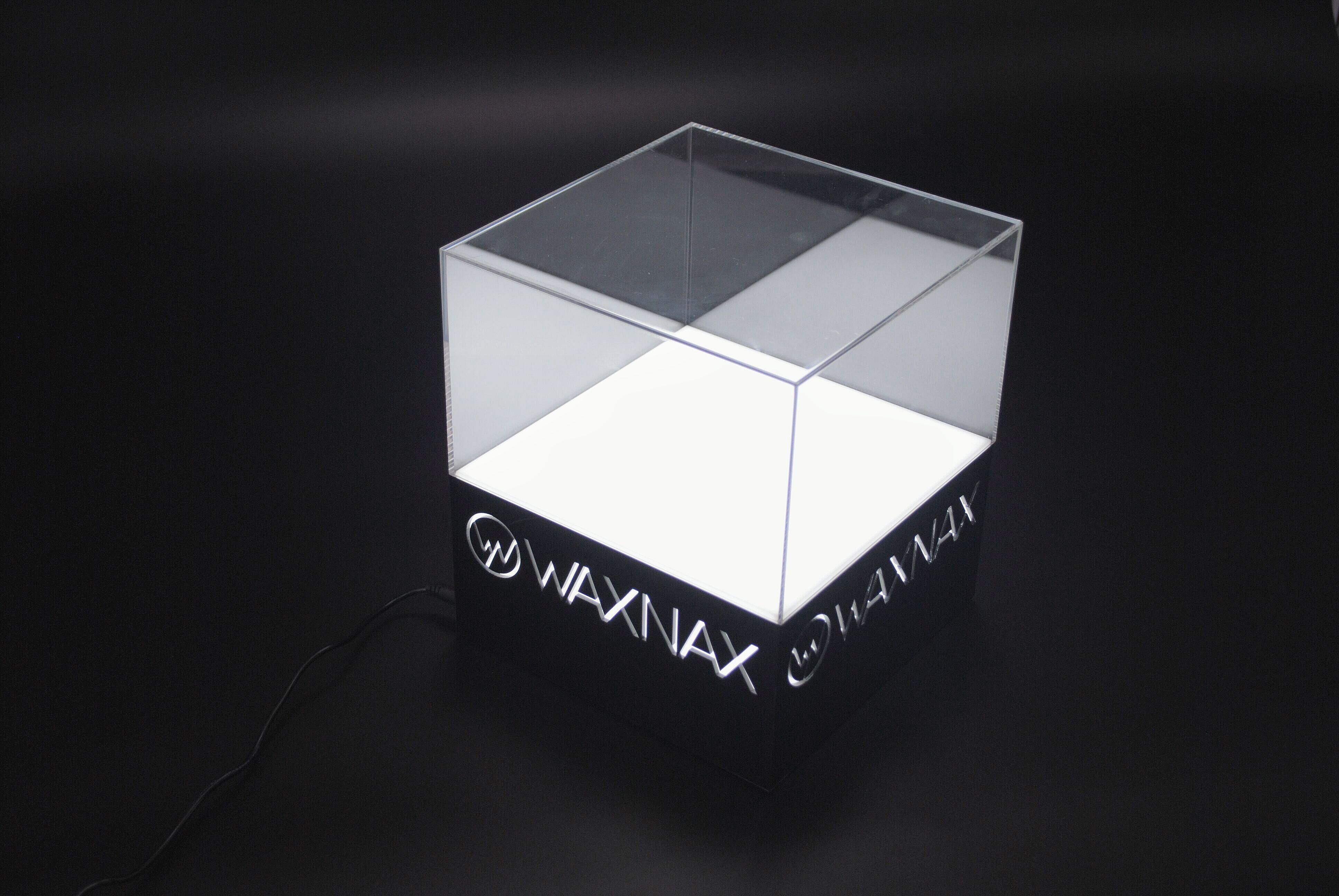 Fashion Clear Acrylic led display box lucite shoes case acrylic toys collection display box with led light