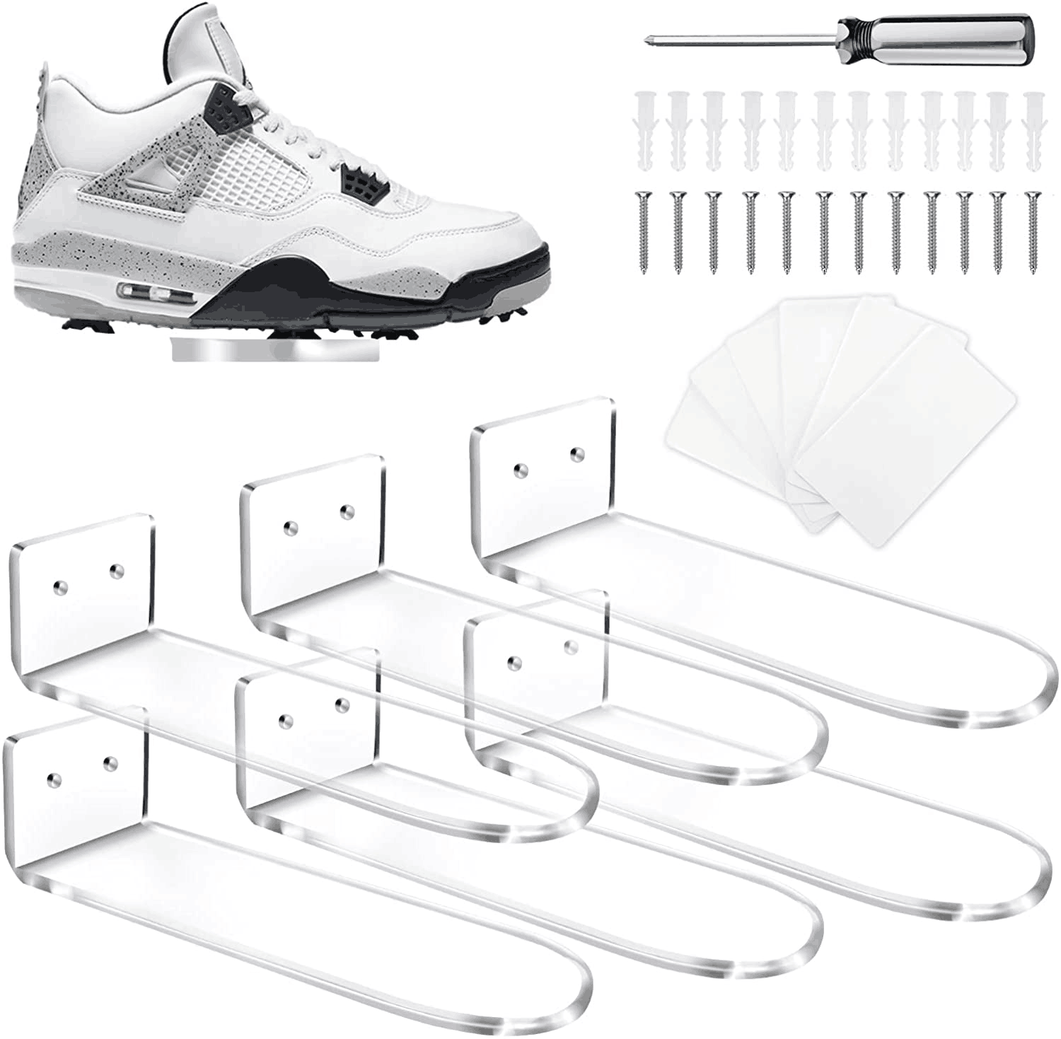 Wholesale Acrylic shoes display stand Clear Acrylic Wall Mounted Shoe Display Rack