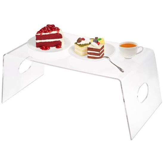 Clear Serving Tray For Working For Coffee Custom Acrylic Bed Tray