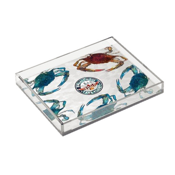 Clear Rectangle Display Trays Acrylic Tray With Insert