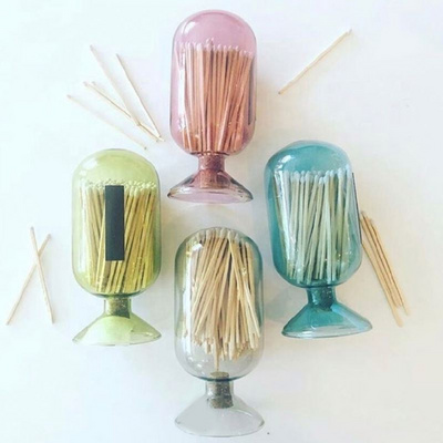 Matches jar Match Cloche sticks glass bottle Factory custom Skeem Design Matchsticks Candle Matches in glass jar with striker