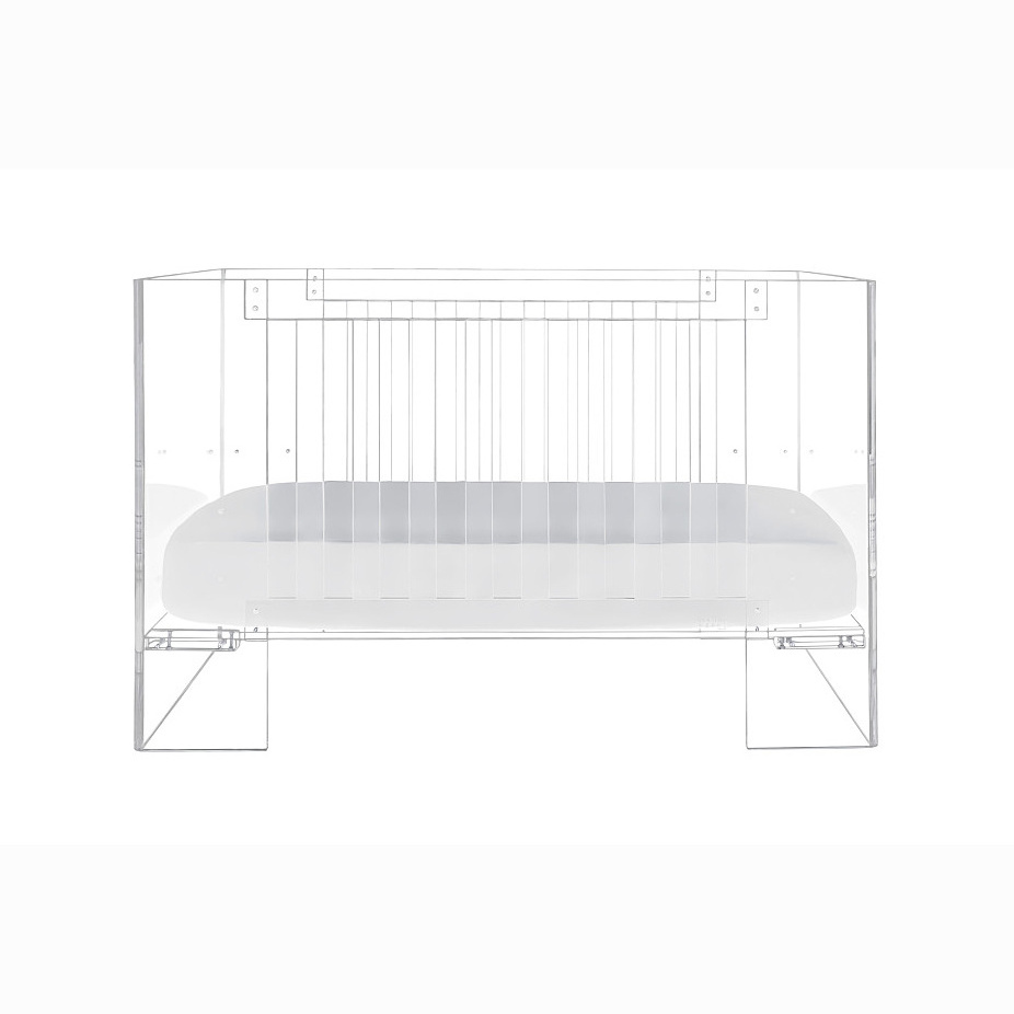 luxury clear Acrylic Baby cot bed crib Factory Custom Acrylic Baby crib bed lucite Crib baby bed Unassembled without mattress