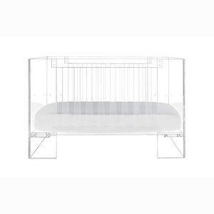 luxury clear Acrylic Baby cot bed crib Factory Custom Acrylic Baby crib bed lucite Crib baby bed Unassembled without mattress