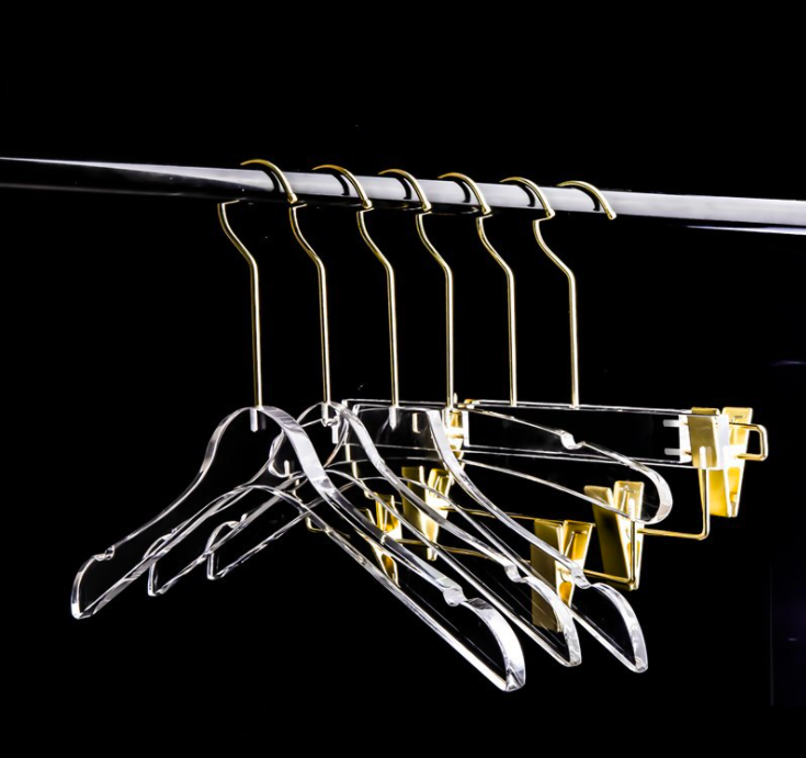 Acrylic Hangers Factory Wholesale custom Acryl clothes stand Plexiglass Hanger Lucite Coat Hanger acrilico Clothing Rack