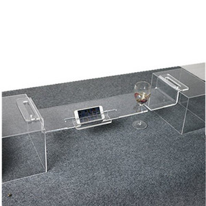 Acrylic Bathtub Caddy With Wine Holder Bathtub Shelf For Shower