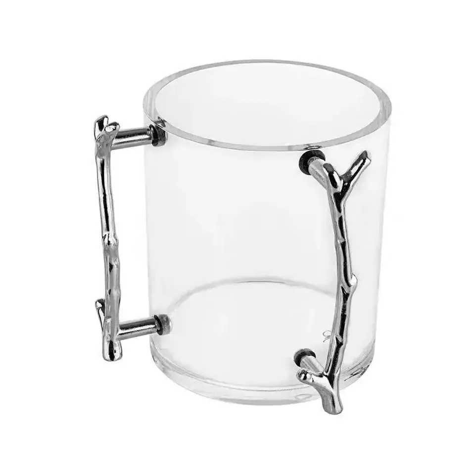 Judaica Washing Cup Acrylic  Round Washing Cup with Branches Handle for Jewish Ritual