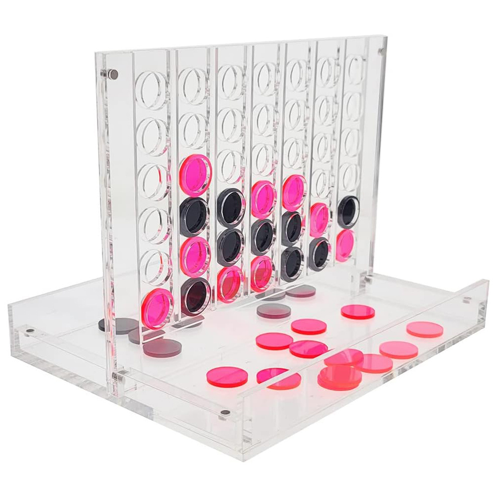 Luxe Acrylic Four In A Row Game Modern Acrylic Connect 4 Games Enjoyable Gift For All Ages