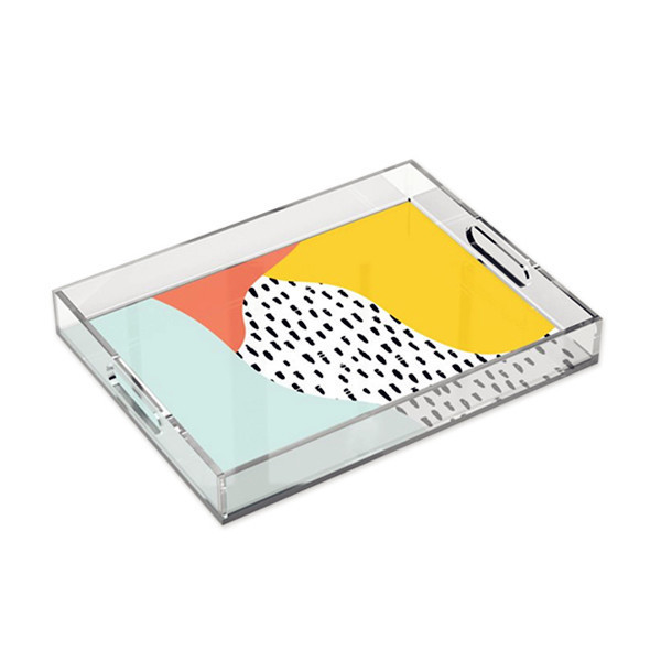 Clear Rectangle Display Trays Acrylic Tray With Insert