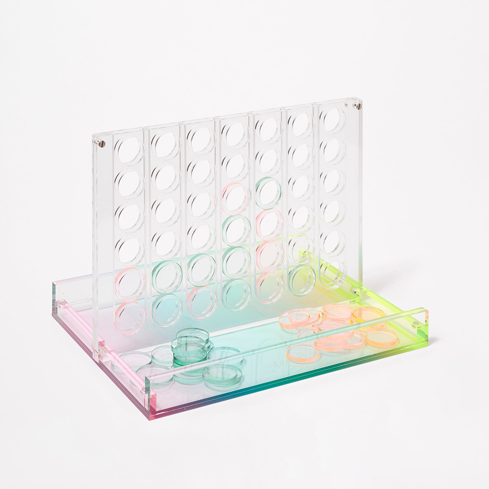 Luxe Acrylic Four In A Row Game Modern Acrylic Connect 4 Games Enjoyable Gift For All Ages