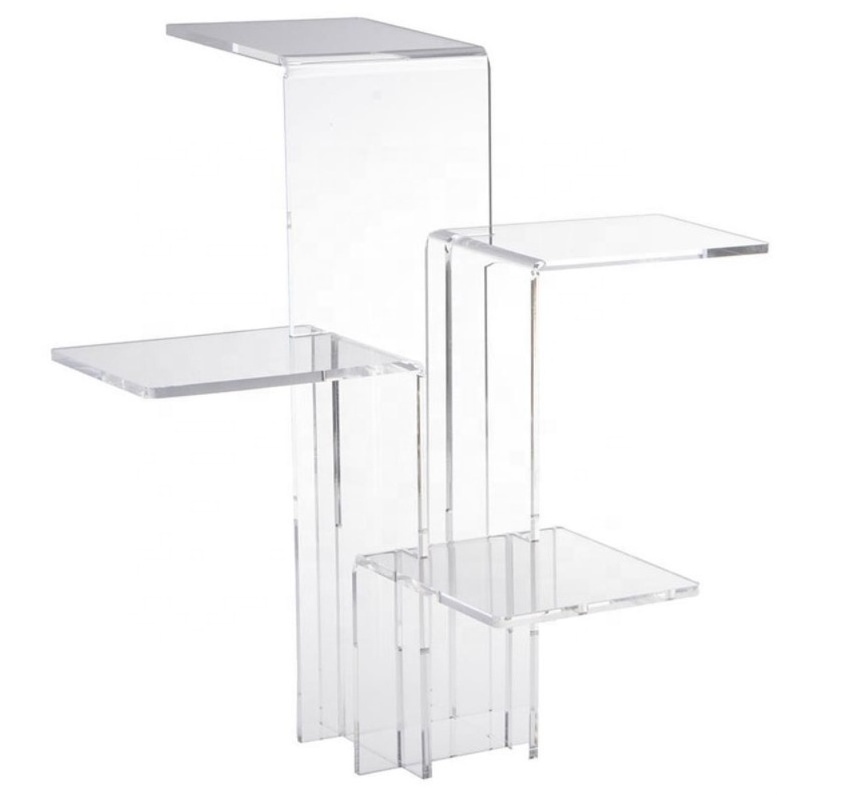 Good-Quality Acrylic Pedestal Riser for 4 Display Shelves clear and tall thin acrylic display stand transparent