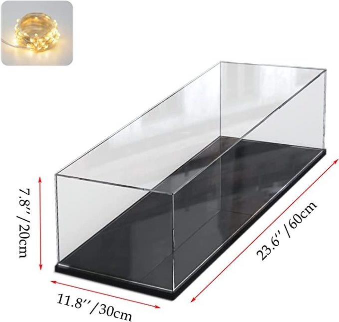 Transparent acrylic display box suitable for Lego model table top box cube storage box for action character collection toys