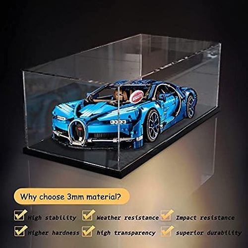 Transparent acrylic display box suitable for Lego model table top box cube storage box for action character collection toys