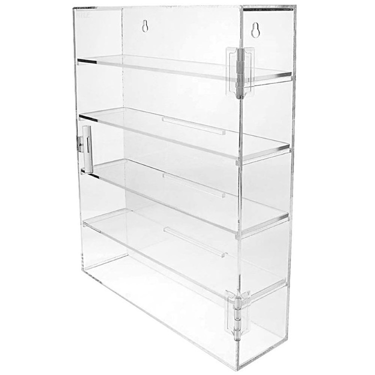 modern display cabinet Acrylic Display Cabinet With Lock - Rectangular Locking Clear Acrylic Display Case