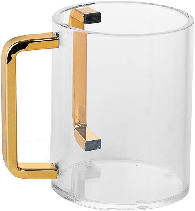 Judaica Place Lucite Hand Washing Cup for Netilat Yadayim, Dual Handle Wash Cup for the Jewish Ritual - Black and Clear