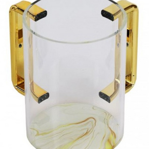 Acrylic Judaica Lucite Wash Cup with two handles Factory Custom Jewish Acrylic Washing Cup