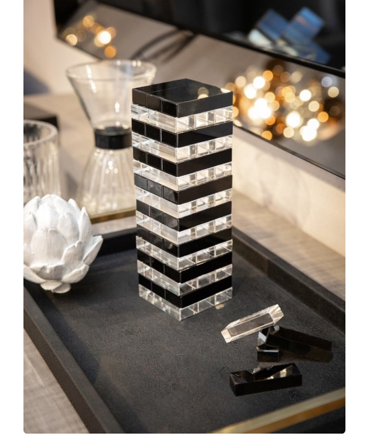 Custom Handmade Luxury Acrylic laminate - Tumbling Tower Game - Ornament - Board Game - Strategic - Display - Art