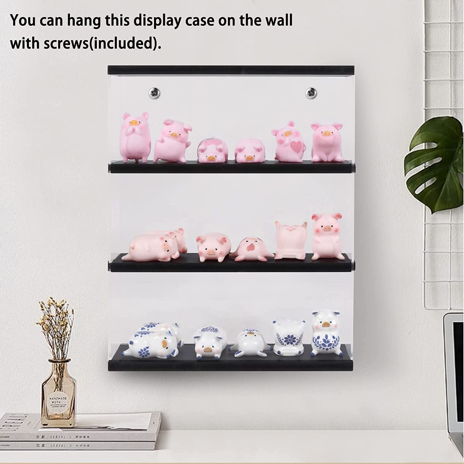 Acrylic display cabinet wall-mounted Funko POP shelf transparent display cabinet with sliding door for action character