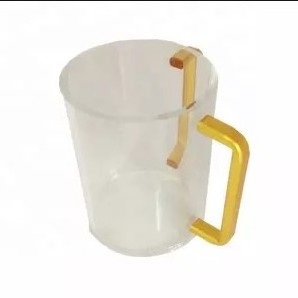 Acrylic Judaica Lucite Wash Cup with two handles Factory Custom Jewish Acrylic Washing Cup