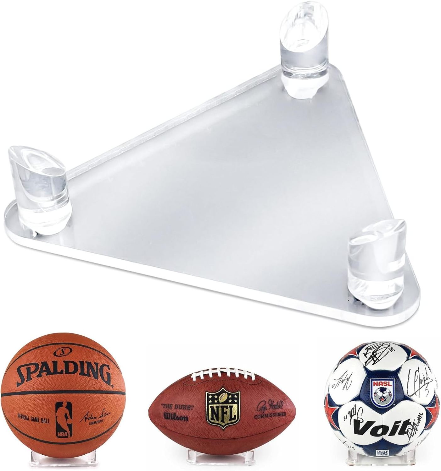 Wholesales  Custom Clear Acrylic Basketball Stand Football Stand Soccer Ball Stand for Home Deco