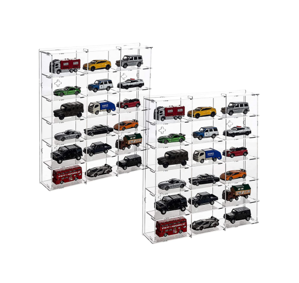 Wall Diecast Model Car Cabinet Acrylic 1/64 Scale Toy Cars Wheels Matchbox Display Case Stand