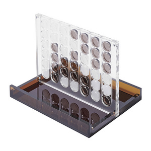 Wall mounted transparent acrylic connect four game board custom 4 in a row game