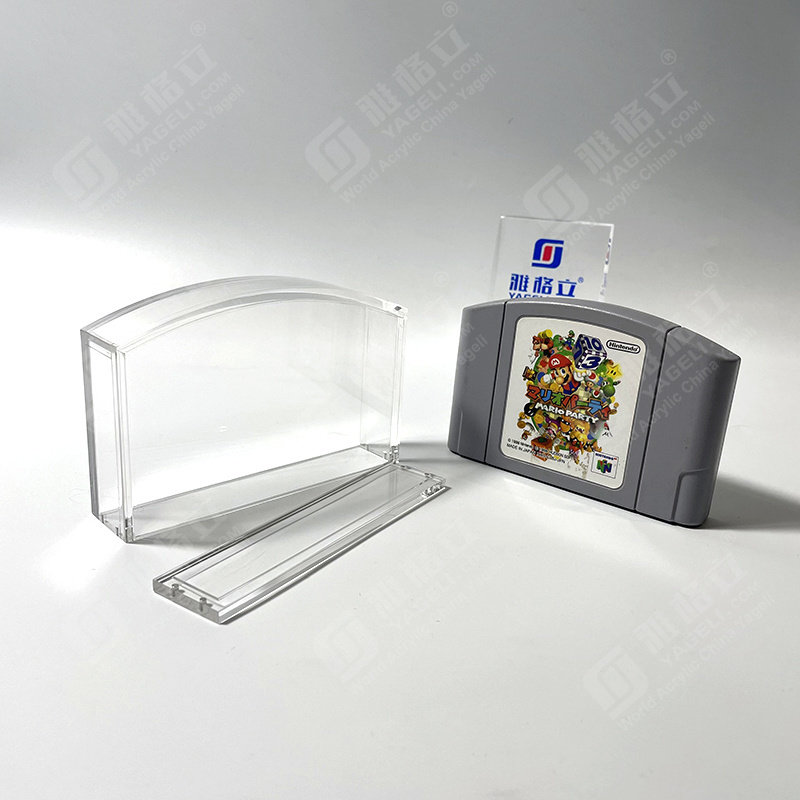 Custom Clear  N64 Video Game Cartridge Acrylic Display Case N64 Cartridges Box Protector