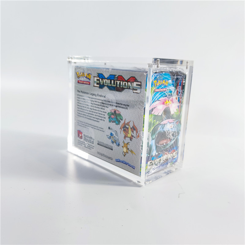 Factory custom clear square acrylic evolutions booster box lucite  booster box  case