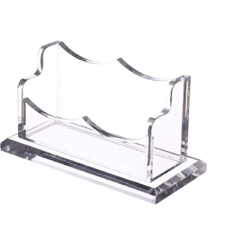 Wholesale Custom Clear Acrylic Business Card Display Stand for Desk Decor