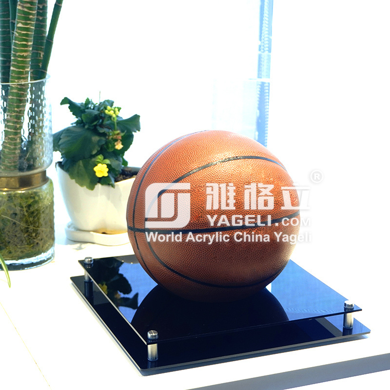 Handmade wholesale acrylic basketball display case clear acrylic ball holder