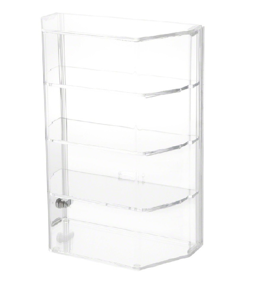 Fashion custom  clear  3 tiered acrylic display case display box with lock wholesale