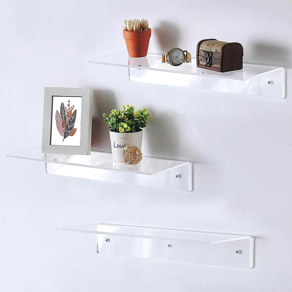 Customized acrylic wall shoes display stand clear plexiglass wall mount shelf