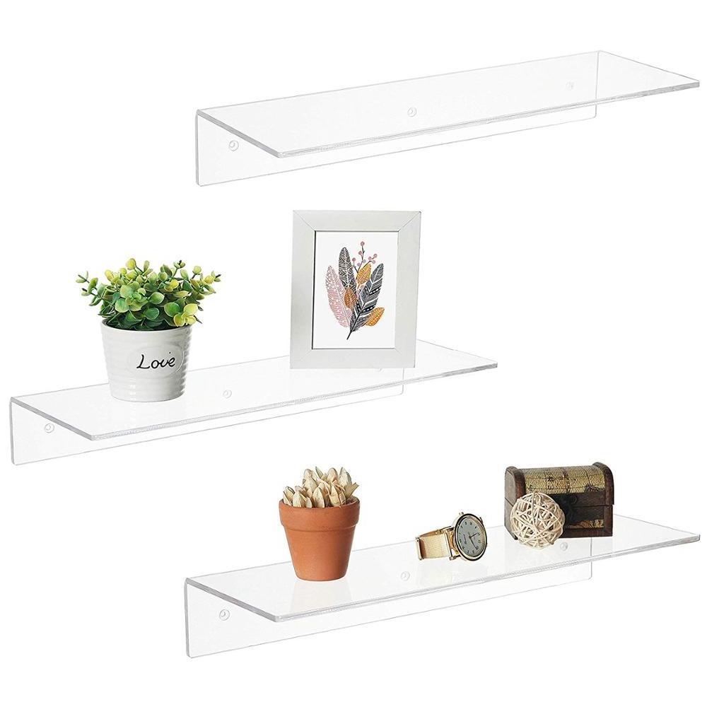 Customized acrylic wall shoes display stand clear plexiglass wall mount shelf