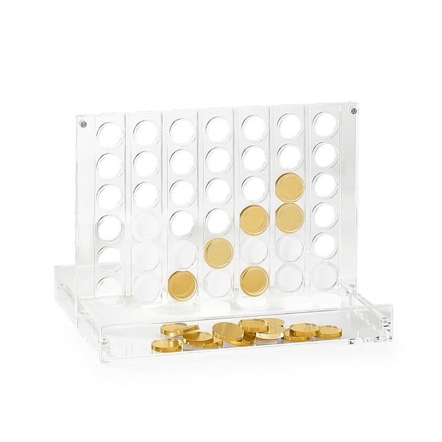 Wall mounted transparent acrylic connect four game board custom 4 in a row game