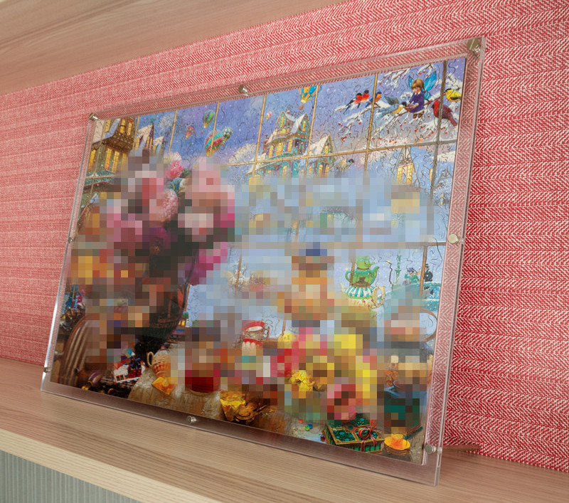 Custom Clear Acrylic Transparent Puzzle Photo Frame Acrylic Puzzle Game Display Frame for display only