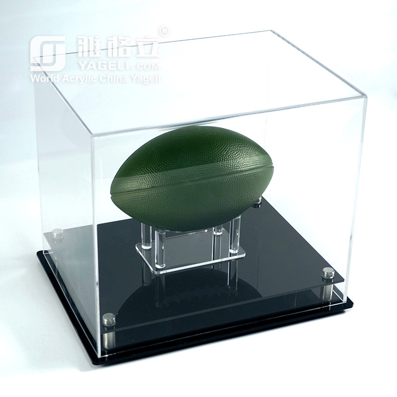 Wholesale Custom Square Acrylic Sport Ball Display Case Acrylic Cube Box Sports Memorabilia Display Box