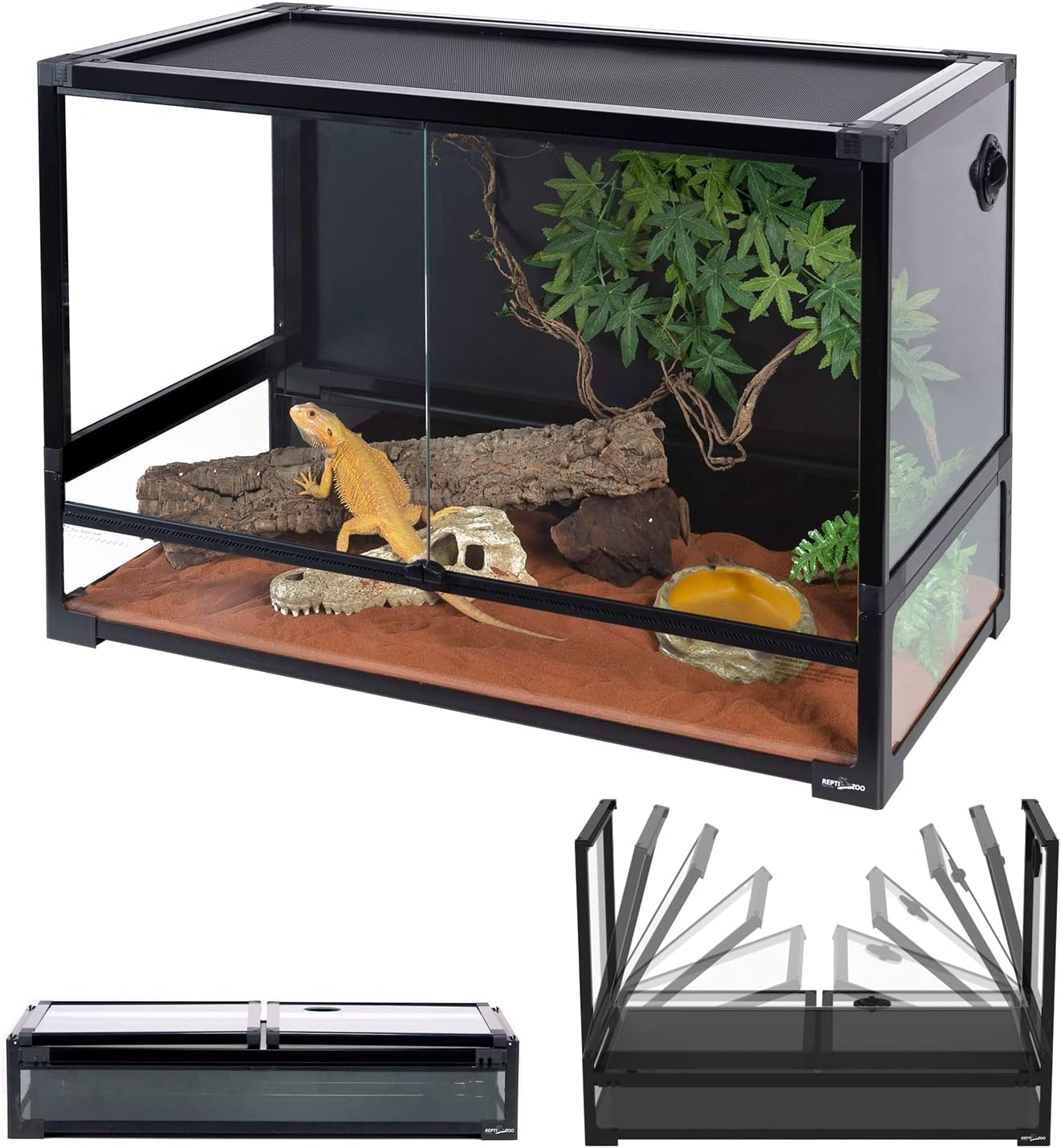 Wholesales Custom  Magnetic Acrylic Wide lizard Reptile  Enclosure Reptile Terrarium Anti Escape Lid Spiderling Enclosures