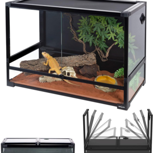 Wholesales Custom  Magnetic Acrylic Wide lizard Reptile  Enclosure Reptile Terrarium Anti Escape Lid Spiderling Enclosures