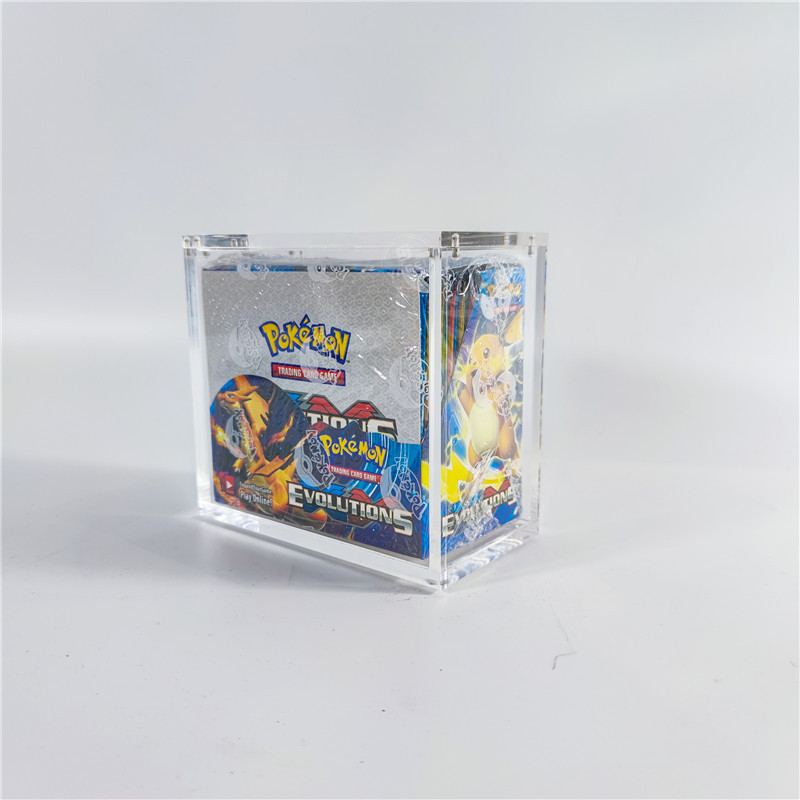 Factory custom clear square acrylic evolutions booster box lucite  booster box  case