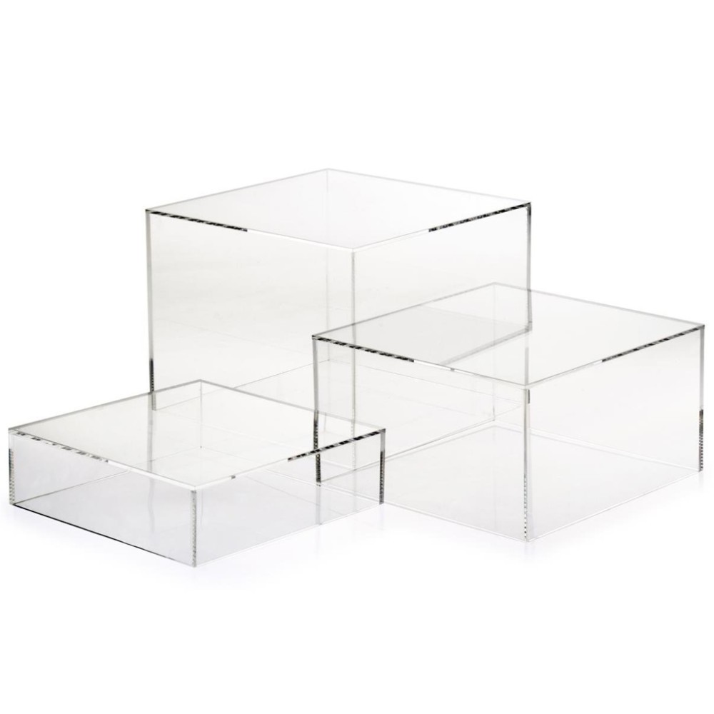 Yageli China factoryu wholesale cheap price custom retail glasses displays white acrylic display cubes