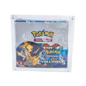 Factory custom clear square acrylic evolutions booster box lucite  booster box  case