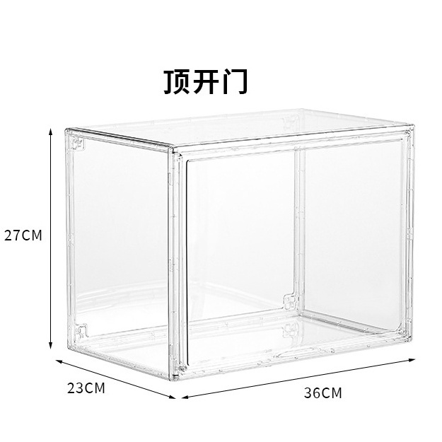 Wholesales  Custom Clear  Plastic Stackable  Shoe Boxes Space Saving Foldable Shoe  Rack Shoe Cubby for Closet