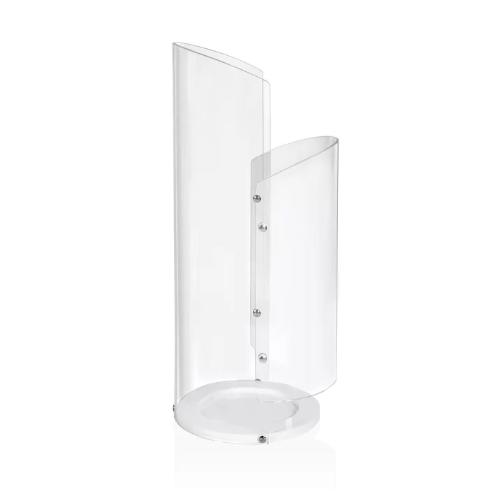 New arrival custom 93% transparency clear acrylic modern tall umbrella holder with a flat tray