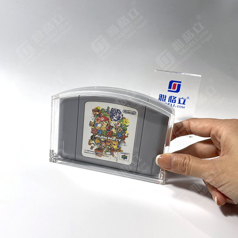 Custom Clear  N64 Video Game Cartridge Acrylic Display Case N64 Cartridges Box Protector