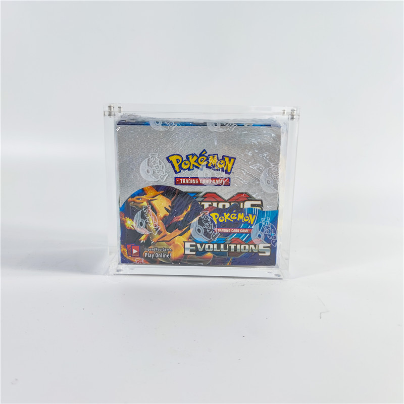 Factory custom clear square acrylic evolutions booster box lucite  booster box  case