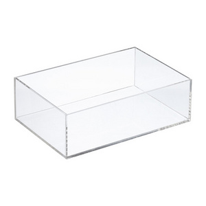 Customized plexiglass planter box clear acrylic tabletop 5 sided flower pot holder box wholesale