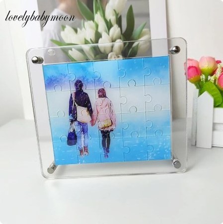 Acrylic Transparent Puzzles Game Acrylic Puzzle Board Toy Gift Ornament Photo Creative Frame